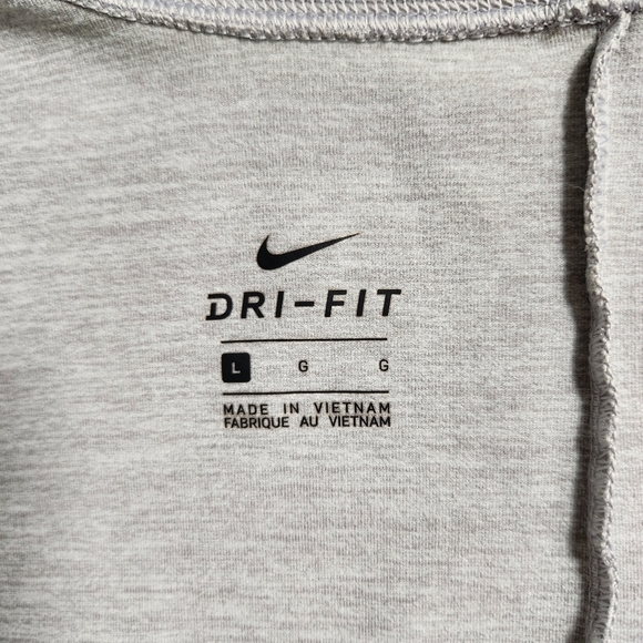 Nike Womens Long Sleeve Open Yoga Top in Atmosphere Grey/CD3210-059-Size L - Picture 6 of 8